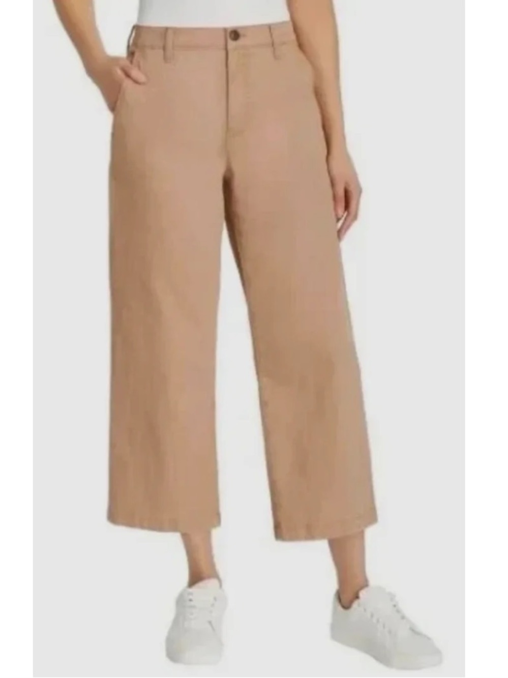 Wide leg cropped pants